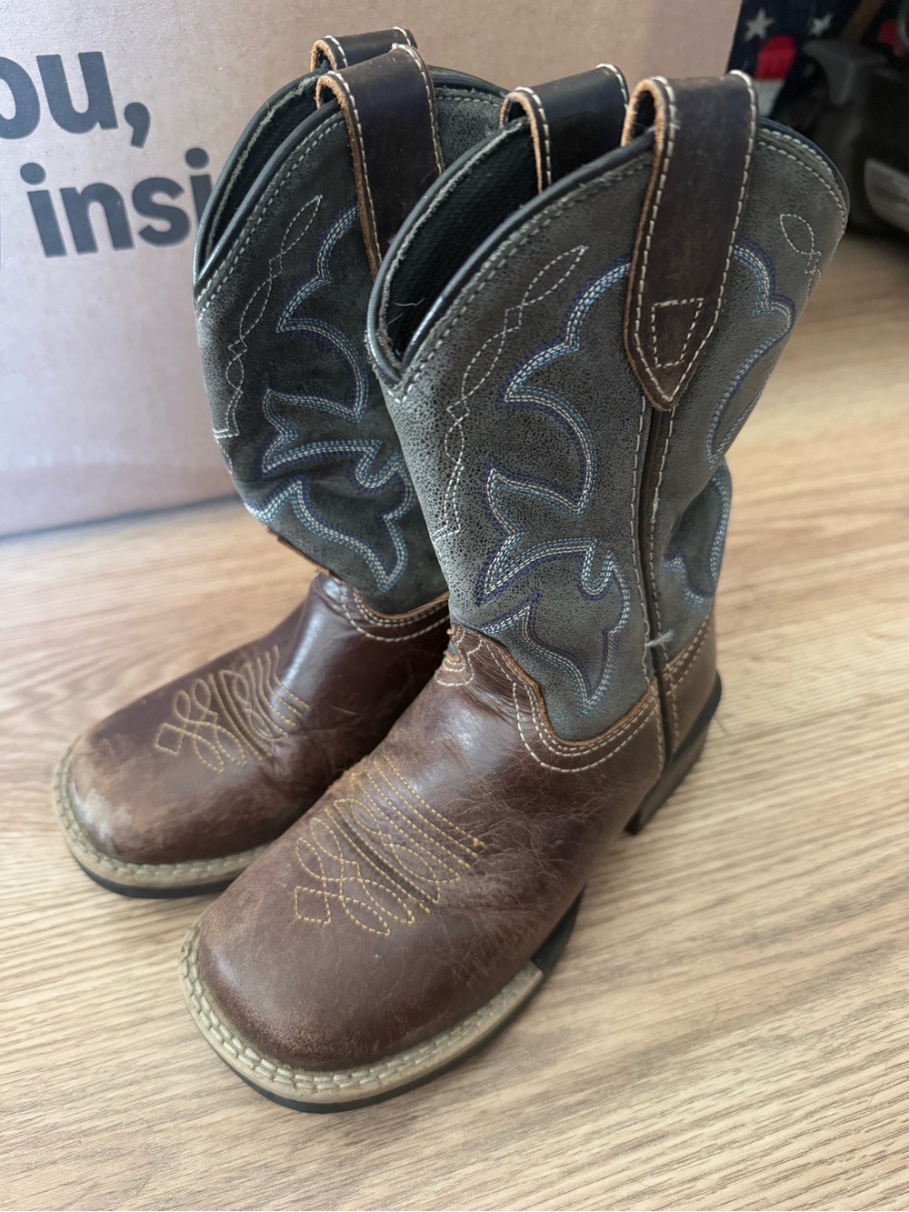 Roper Brown and Black Toddler Cowboy Boots